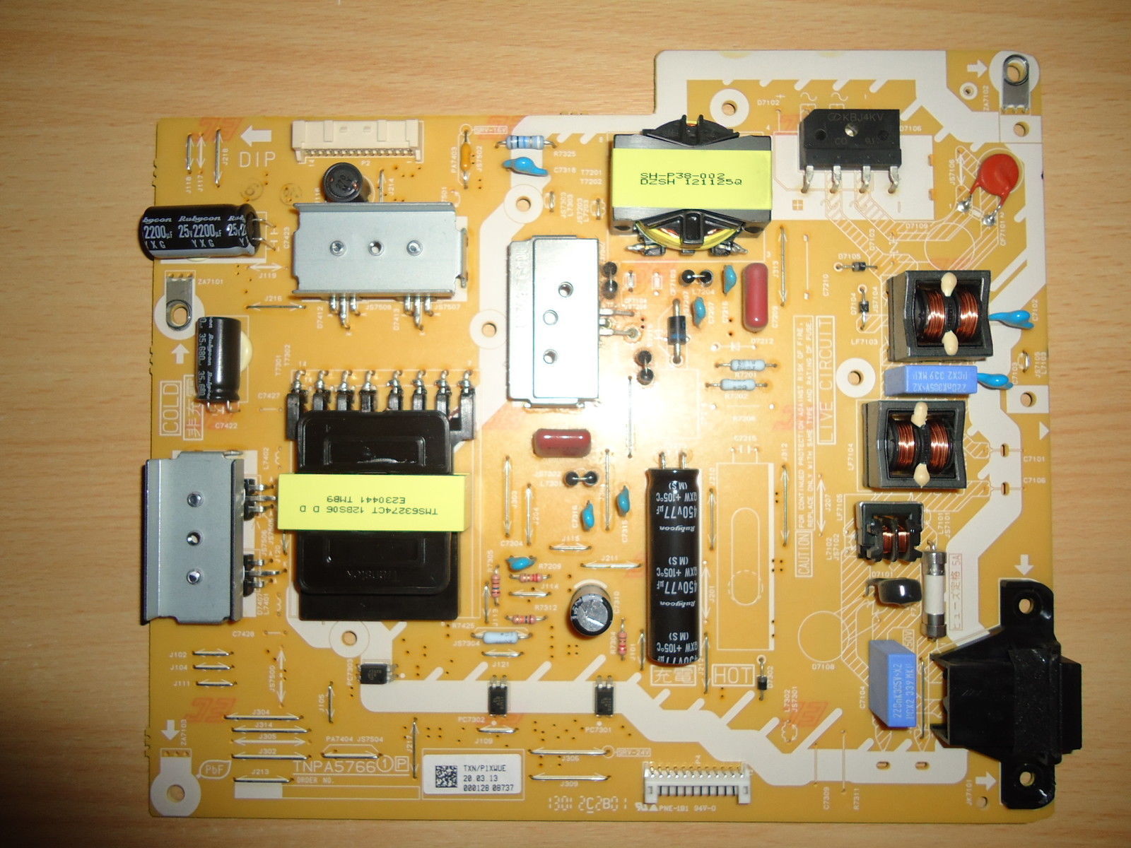 Power supply board from 50" Panasonic TV TX-L50DT65B TNPA5766 t